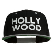 Hollywood Embroidered Two Tone Snapback Cap