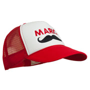 Mario Mustache Embroidered Foam Mesh Cap