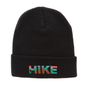 Hike Embroidered 12 Inch Long Knitted Beanie