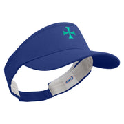 Columbus Day Cross Embroidered Brushed Cotton Sun visor - Royal OSFM