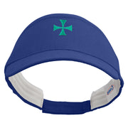 Columbus Day Cross Embroidered Brushed Cotton Sun visor - Royal OSFM