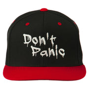 Halloween Don't Panic Embroidered Snapback Cap