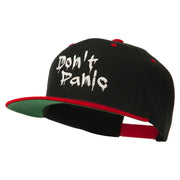 Halloween Don't Panic Embroidered Snapback Cap