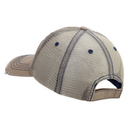 Licensed US Army Aviation Embroidered Low Profile Special Cotton Mesh Cap - Khaki OSFM