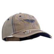 Licensed US Army Aviation Embroidered Low Profile Special Cotton Mesh Cap - Khaki OSFM