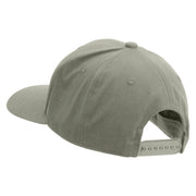 Black and White Airplane Embroidered Solid Cotton Twill Pro Style Cap - Grey OSFM