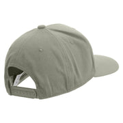 Black and White Airplane Embroidered Solid Cotton Twill Pro Style Cap - Grey OSFM