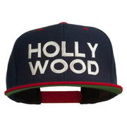 Hollywood Embroidered Two Tone Snapback Cap