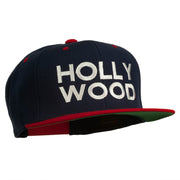 Hollywood Embroidered Two Tone Snapback Cap