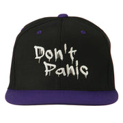 Halloween Don't Panic Embroidered Snapback Cap