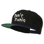 Halloween Don't Panic Embroidered Snapback Cap