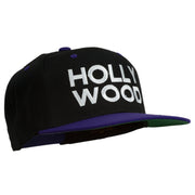 Hollywood Embroidered Two Tone Snapback Cap