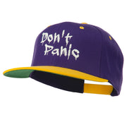 Halloween Don't Panic Embroidered Snapback Cap