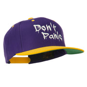 Halloween Don't Panic Embroidered Snapback Cap