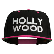 Hollywood Embroidered Two Tone Snapback Cap