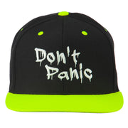 Halloween Don't Panic Embroidered Snapback Cap