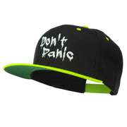 Halloween Don't Panic Embroidered Snapback Cap