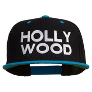 Hollywood Embroidered Two Tone Snapback Cap