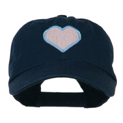 Heart with Outline Embroidered Cap