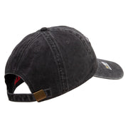 Licensed Army Aviator Veteran Embroidered Washed Solid Pigment Dyed Cotton Twill Brass Buckle Cap - Black OSFM