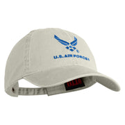 US Air Force with Wing Embroidered Pigment Dyed Cap - Stone Grey OSFM