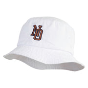 Jersery New Orleans Embroidered Unisex Multipurpose Crushable Cotton Twill Bucket Hat - White M