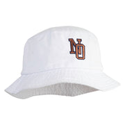 Jersery New Orleans Embroidered Unisex Multipurpose Crushable Cotton Twill Bucket Hat - White M