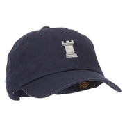 Chess Rook Embroidered Unstructured Washed Cap