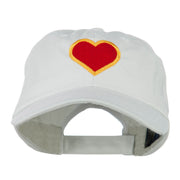 Heart with Outline Embroidered Cap