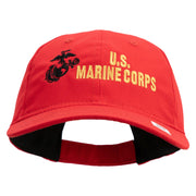 US Marine Corps Design Embroidered 6 Panel Unstructured Cotton Twill Cap Made in USA