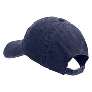 Licensed Army Aviator Veteran Embroidered Washed Solid Pigment Dyed Cotton Twill Brass Buckle Cap - Navy OSFM