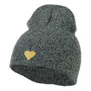 Heart Embroidered Short Beanie