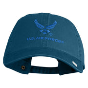 US Air Force with Wing Embroidered Pigment Dyed Cap - Navy OSFM