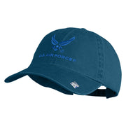 US Air Force with Wing Embroidered Pigment Dyed Cap - Navy OSFM