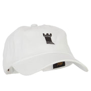 Chess Rook Embroidered Unstructured Washed Cap