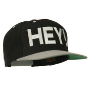 Hey Embroidered Snapback Cap