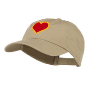 Heart with Outline Embroidered Cap