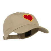 Heart with Outline Embroidered Cap