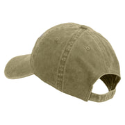 Licensed Army Aviator Veteran Embroidered Washed Solid Pigment Dyed Cotton Twill Brass Buckle Cap - Khaki OSFM