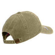 Licensed Army Aviator Veteran Embroidered Washed Solid Pigment Dyed Cotton Twill Brass Buckle Cap - Khaki OSFM