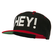 Hey Embroidered Snapback Cap