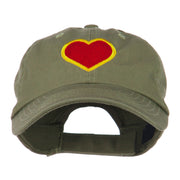 Heart with Outline Embroidered Cap