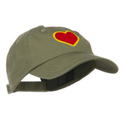 Heart with Outline Embroidered Cap