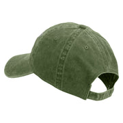 Licensed Army Aviator Veteran Embroidered Washed Solid Pigment Dyed Cotton Twill Brass Buckle Cap - Olive OSFM