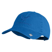 US Air Force with Wing Embroidered Pigment Dyed Cap - Royal OSFM