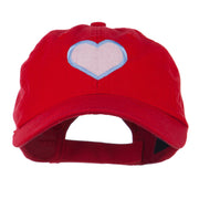 Heart with Outline Embroidered Cap