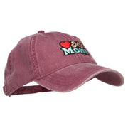 Heart My Mom Patched Washed Cap