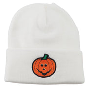 Halloween Jack o Lantern Embroidered Long Beanie