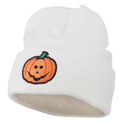 Halloween Jack o Lantern Embroidered Long Beanie