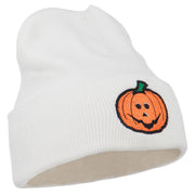 Halloween Jack o Lantern Embroidered Long Beanie